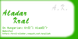 aladar kral business card